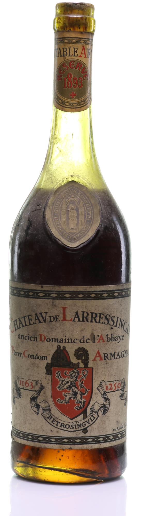 Armagnac 1893 Larressingle   (1x70cl) - Rue Pinard