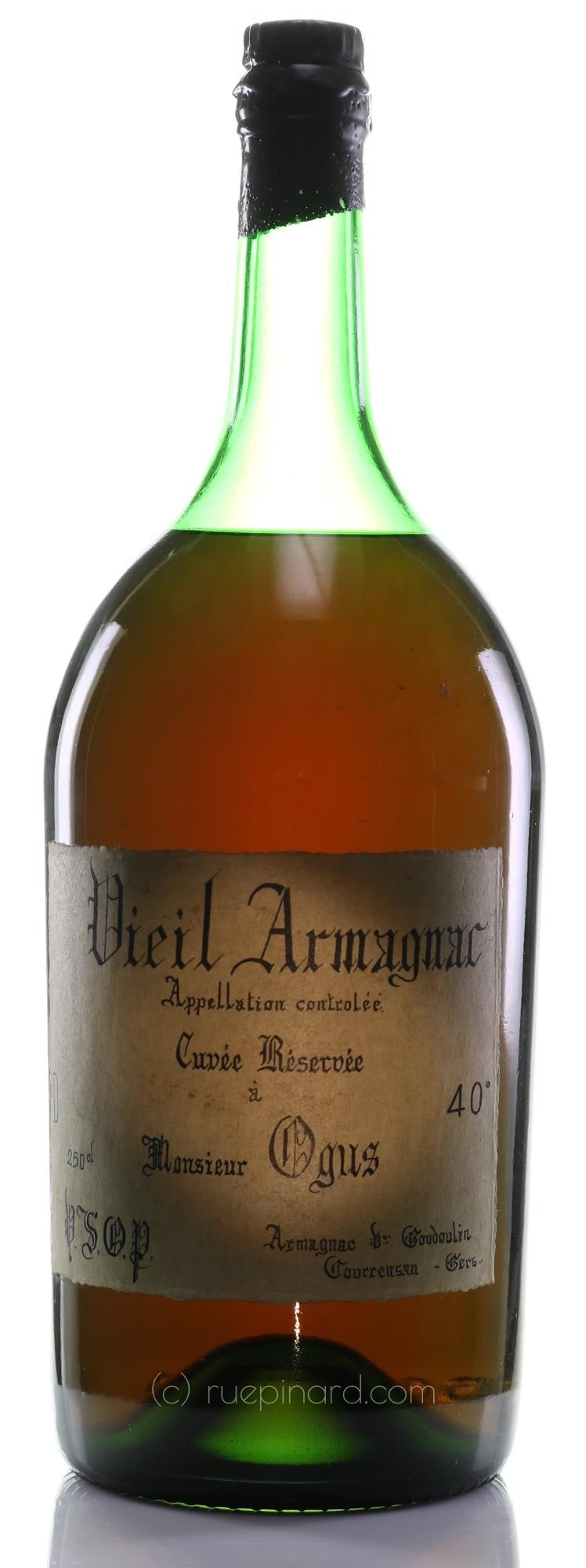 Armagnac Goudoulin Veuve J. Vieil VSOP Cuvee Reservee 1970 - Rue Pinard