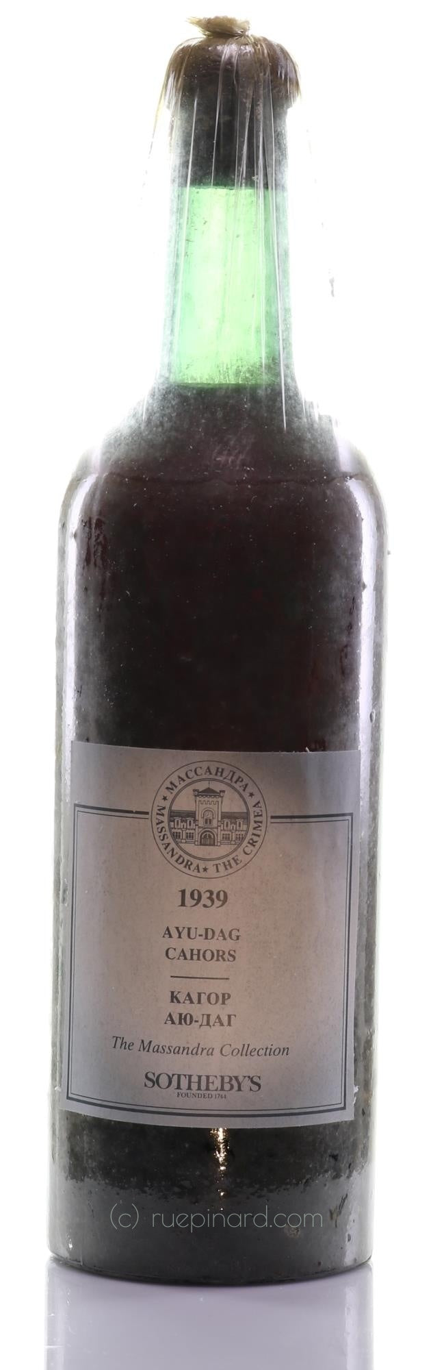 1939 Massandra Crimean Dessert Wine - Rue Pinard