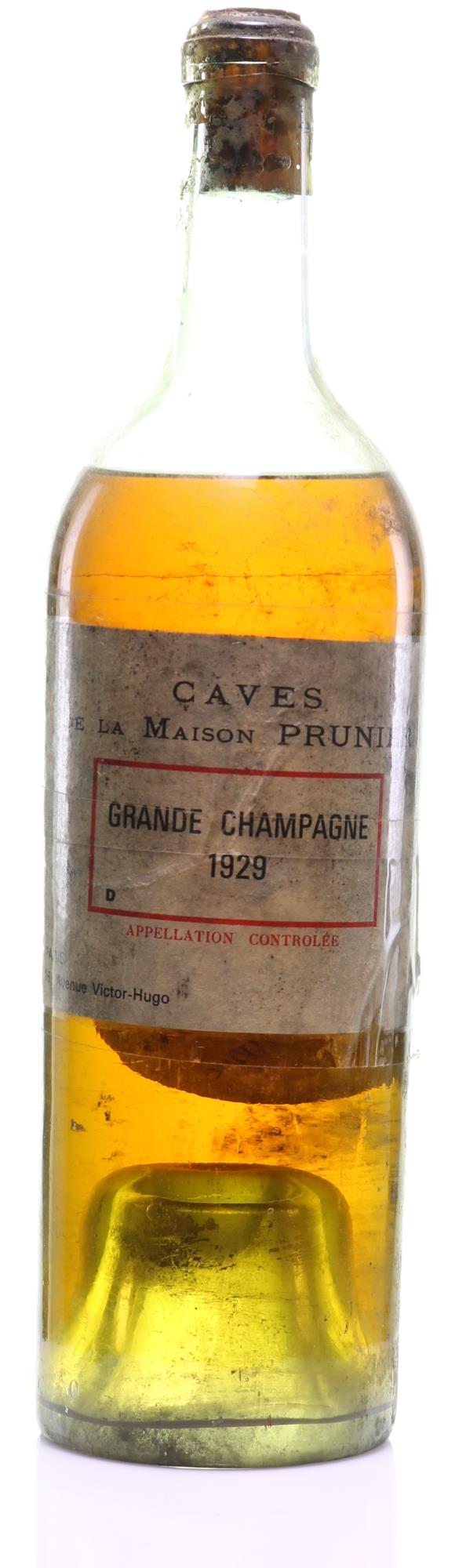 1929 Maison Prunier Grande Champagne Cognac - Vintage Collectible