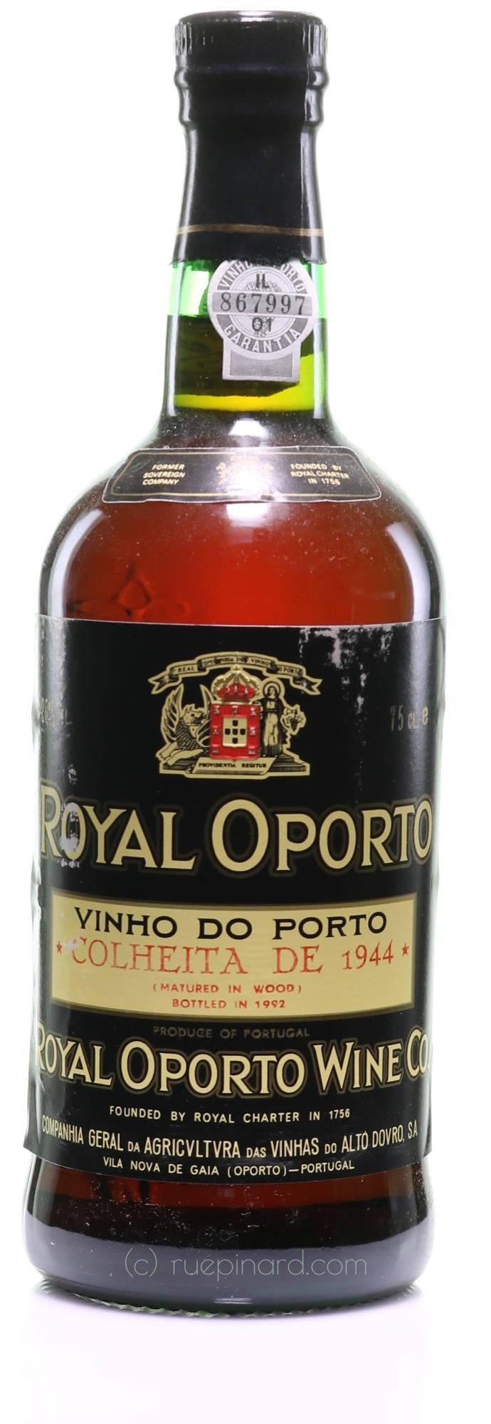 1944 Royal Oporto Colheita Port, Matured in Wood to Perfection - Rue Pinard