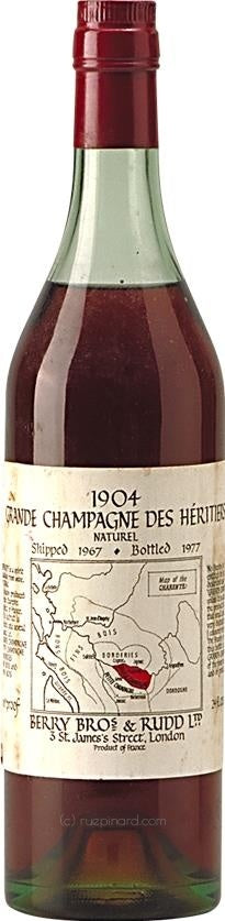 Berry Brothers & Rudd 1904 Grande Champagne des Héritiers Cognac (bottled 1977) - Rue Pinard