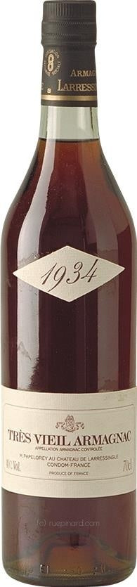 1934 Larressingle Armagnac Très Vieil by M. Papelorey Château de Larressingle - Rue Pinard