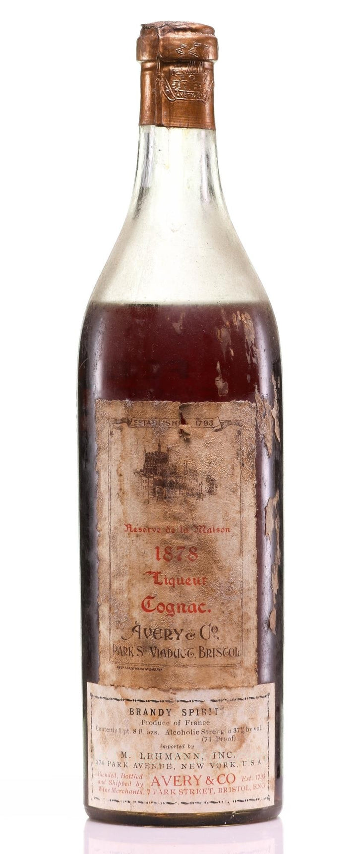 1878 Avery & Co Réserve de la Maison Liqueur Cognac - Rue Pinard