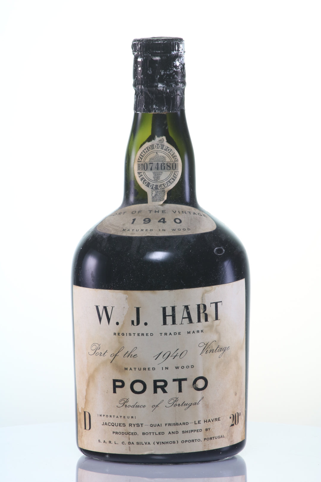 1940 Hart W.J. Port - Matured in Wood, Imported by Ryst