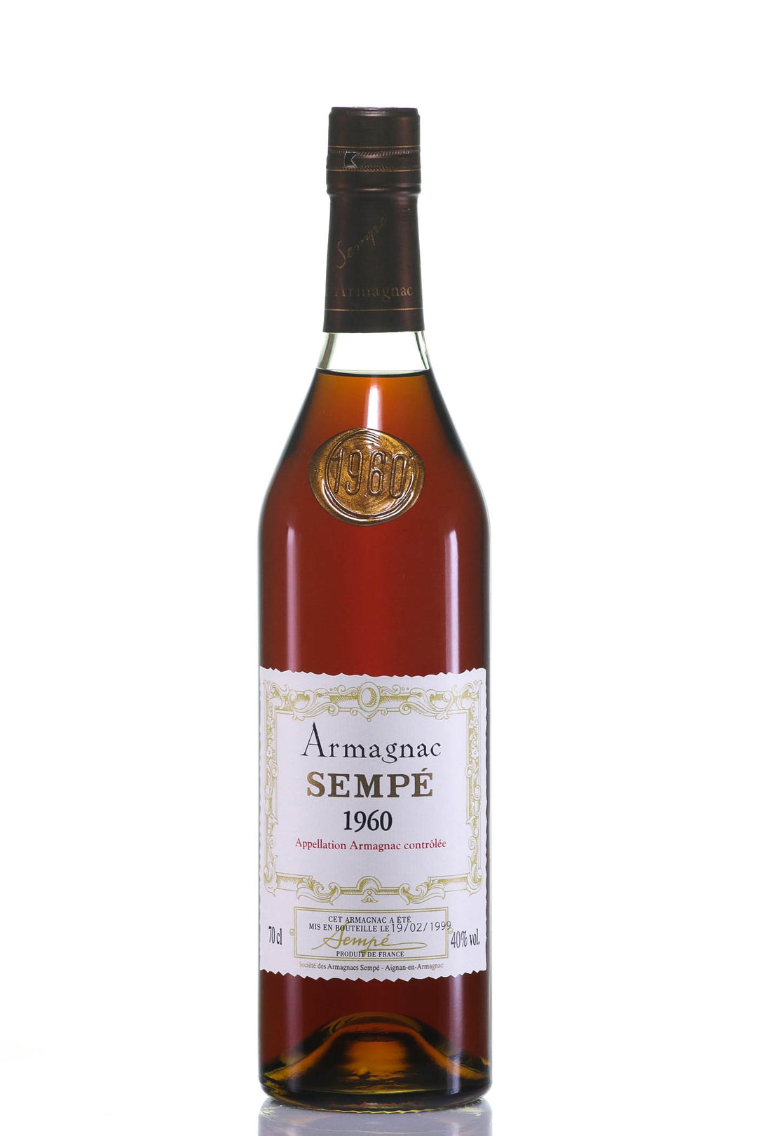 Sempé 1960 Armagnac - Vintage Waxbutton & Wooden Case