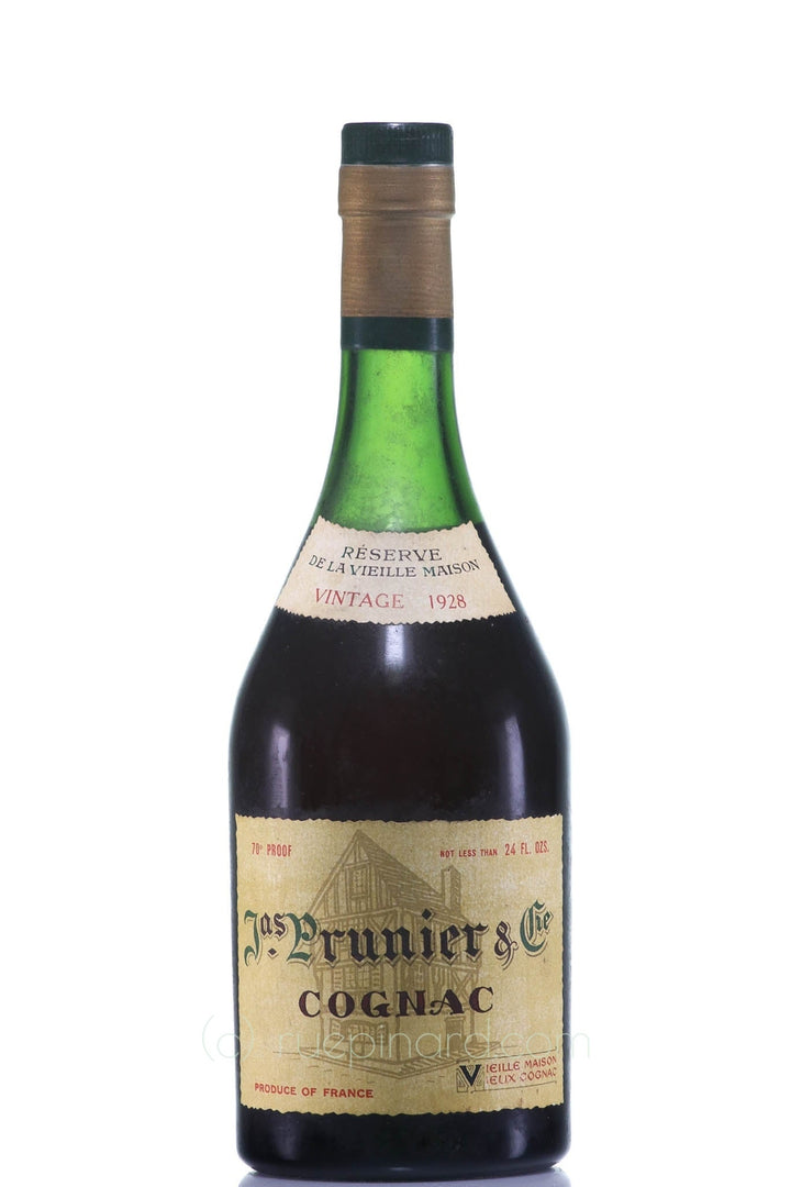 1928 Prunier Reserve de la Vieille Maison Vintage Cognac - Rue Pinard