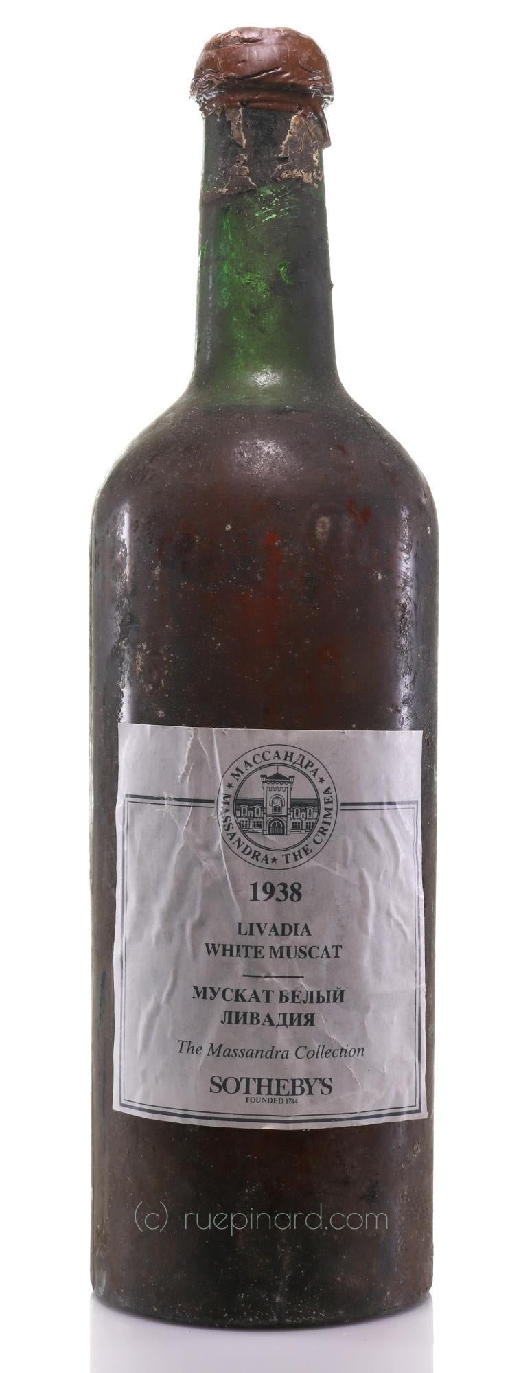 Massandra Livadia White Muscat 1938 (Sotheby's Label) - Rue Pinard