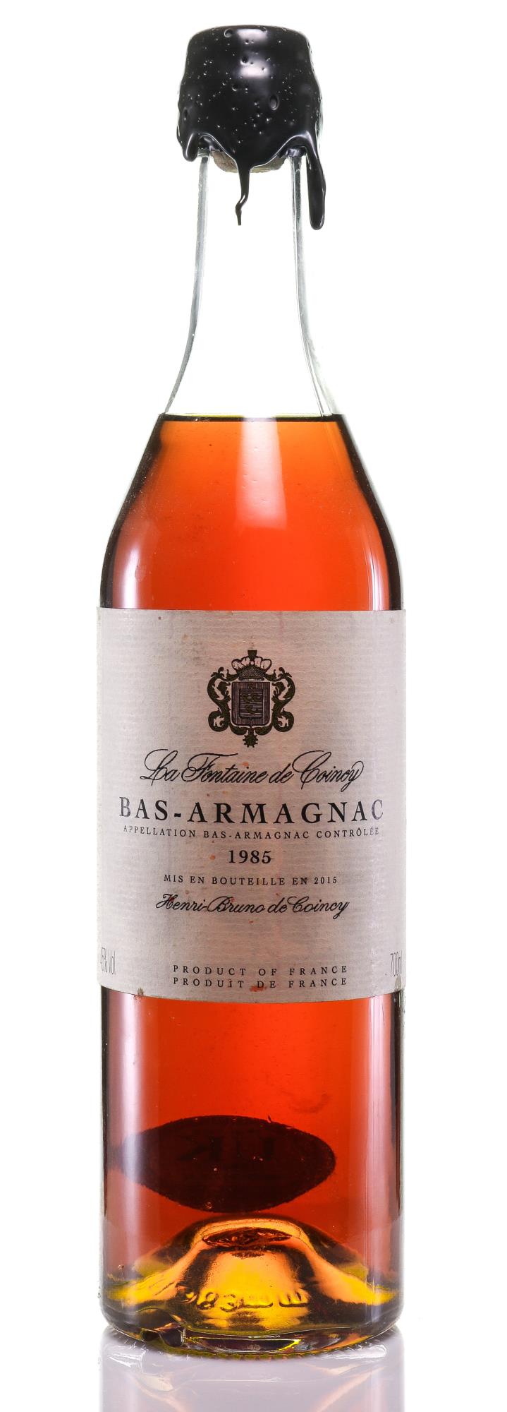 1985 Fontaine de Coincy Bas-Armagnac, Bottled 2015