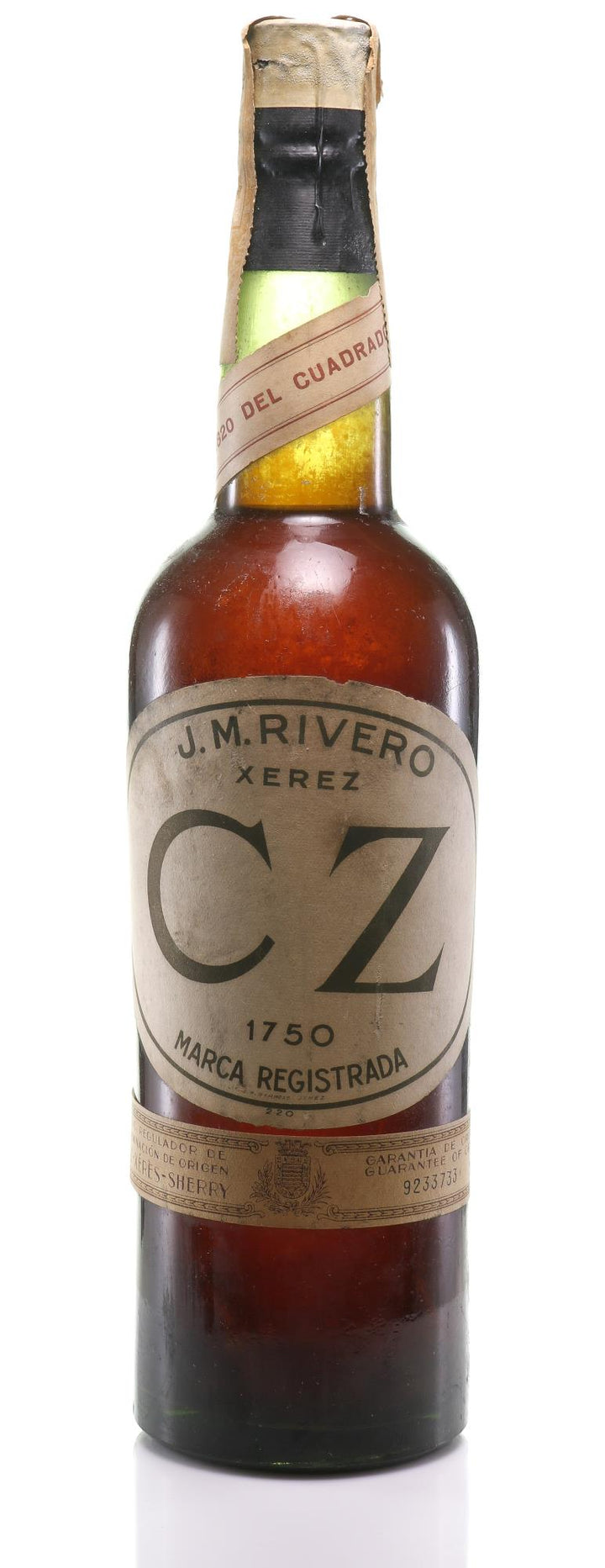 Vintage 1820 J.M. Rivero Sherry - Bottle No. 9233733