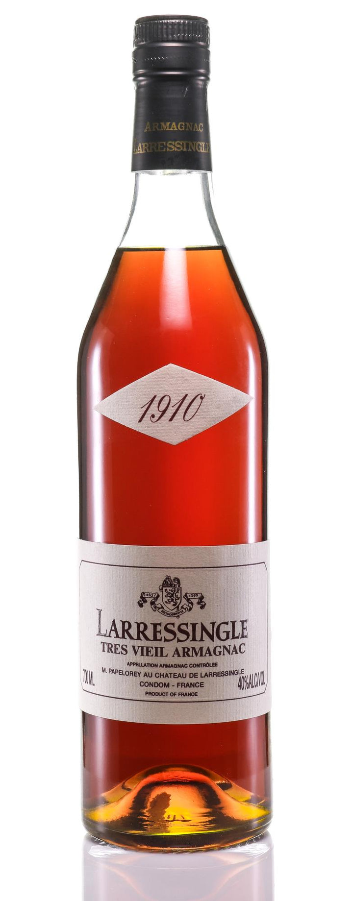 Larressingle Très Vieil Bas Armagnac 1910 Vintage 1999 with Wooden Box