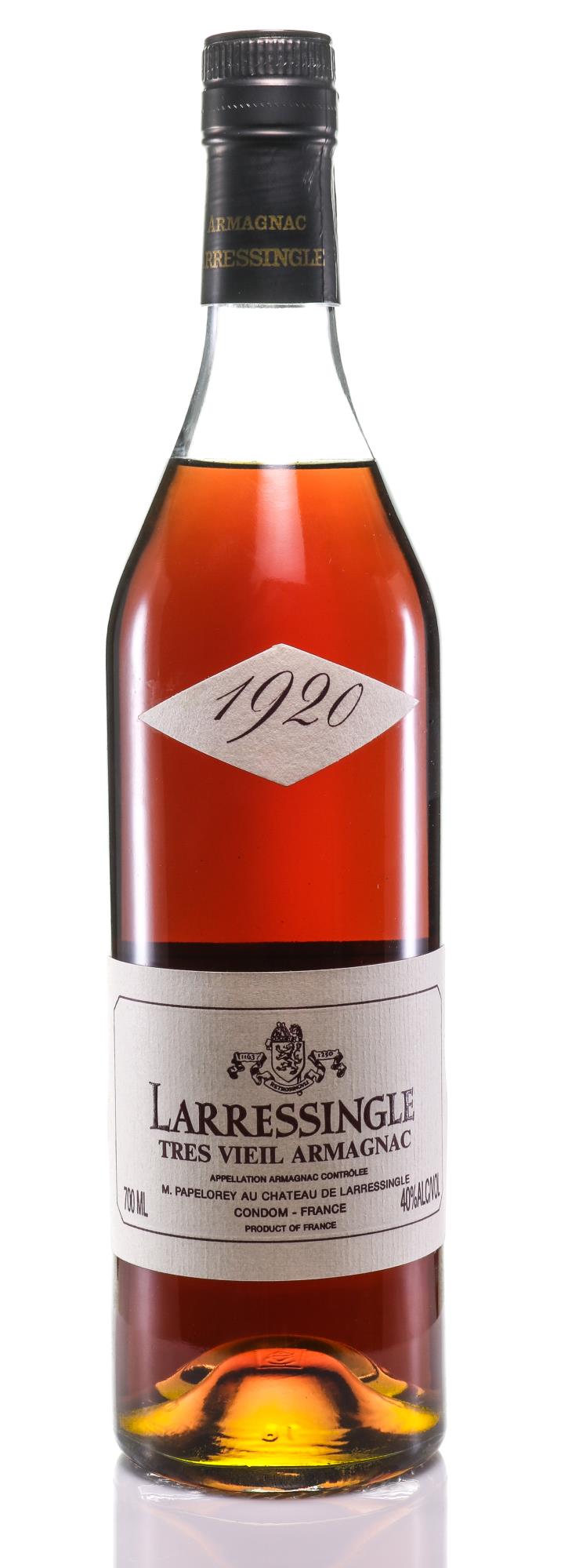 Armagnac 1920 Larressingle  Bas Armagnac (1x70cl) - Rue Pinard