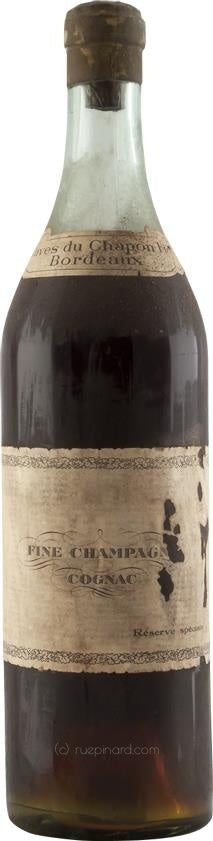 1890 Caves du Chapon Fine Champagne Cognac Réserve spéciale, Bottled Mid-1960s - Rue Pinard