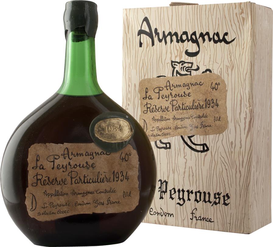 1934 La Peyrouse Réserve Particulière Armagnac Ténaréze Waxbutton