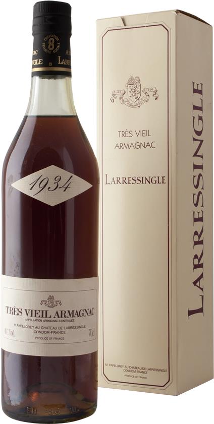Armagnac 1934 Larressingle  Très Vieil (1x70cl) - Rue Pinard