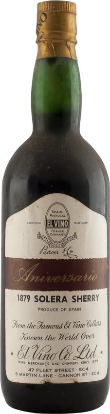 El Vino Co Sherry Solera Aniversario 1879