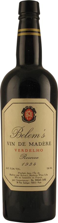 Belem's 1934 Verdelho Reserva Madeira Wine