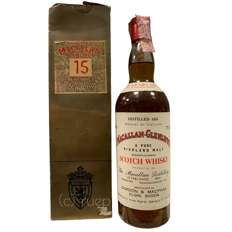 The Macallan - Glenlivet 15YO 1958 (Pinerolo Import) - Rue Pinard